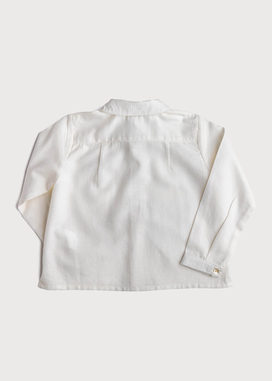 Cream Shirt with Polo Collar (12mths-8yrs) Shirts from Pepa London US