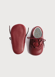 Oxford Pram Booties in Burgundy (17-20EU) Shoes from Pepa London US