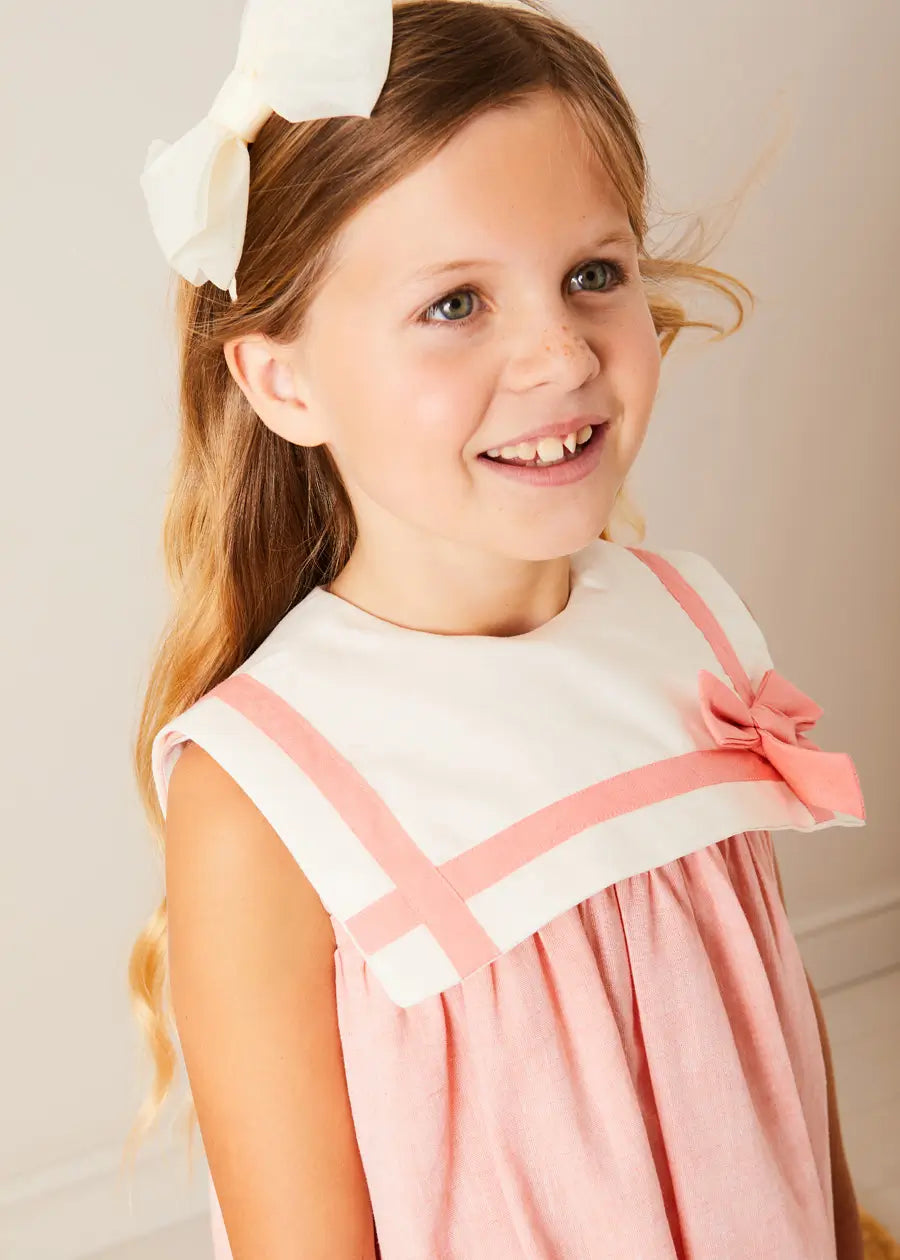 The Peach Trapeze Dress Girl Look Look from Pepa London US
