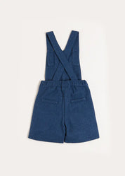 Wool Front Pocket Dungarees in Blue (18mths-5yrs) Dungarees from Pepa London US
