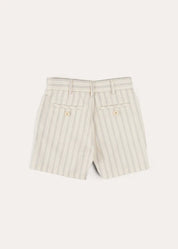 Brompton Striped Shorts in Beige (4-10yrs) SHORTS from Pepa London US