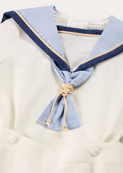 The Royal Mariner Two Piece Set in White (12mths-5yrs) TWO PIECE SETS from Pepa London US