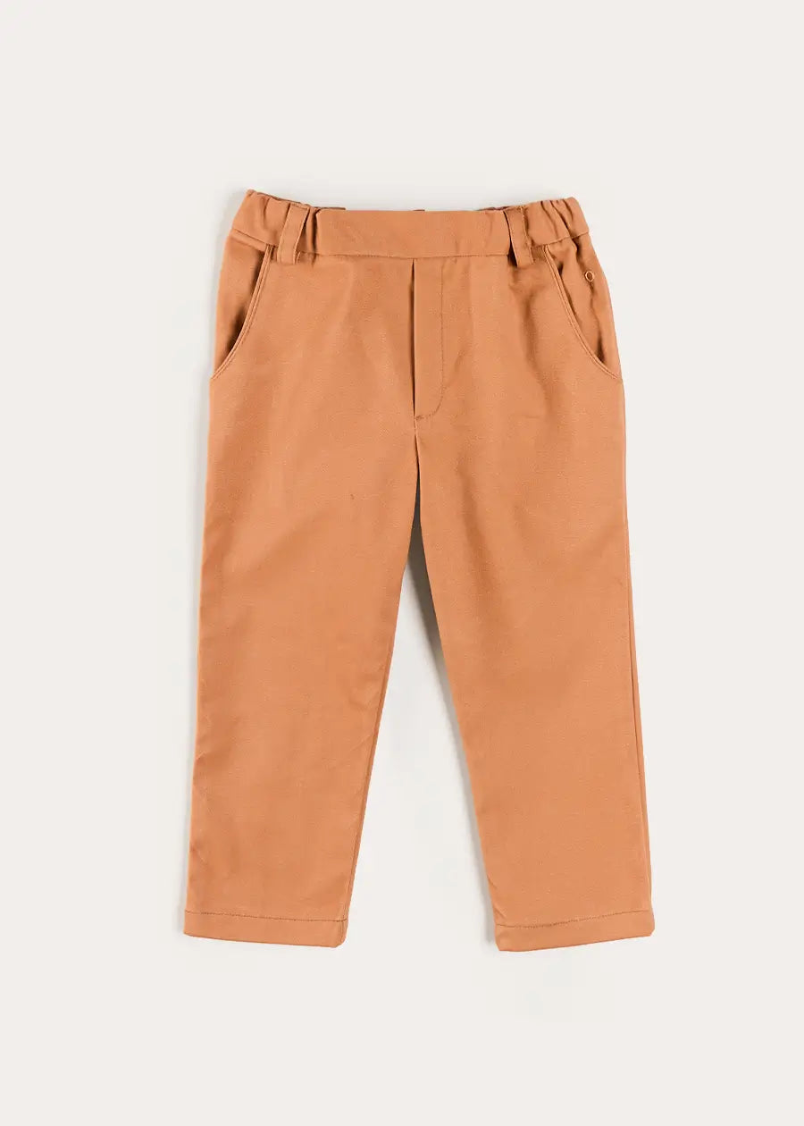 Plain Chino Trousers in Camel (18mths-5yrs) Trousers from Pepa London US