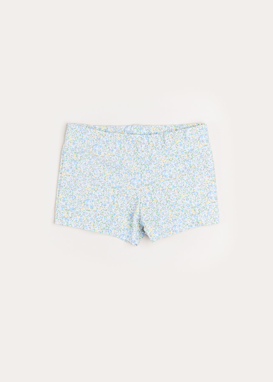 Floral Swim Shorts in Blue (12mths-6yrs) Swimwear from Pepa London US