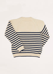 Whale Intarsia Striped Jumper in Blue (6mths-10yrs) Knitwear from Pepa London US