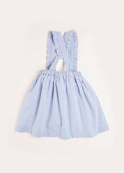 Nautical Striped Boat Embroidered Skirt with Braces in Blue (18mths-4yrs) Skirts from Pepa London US