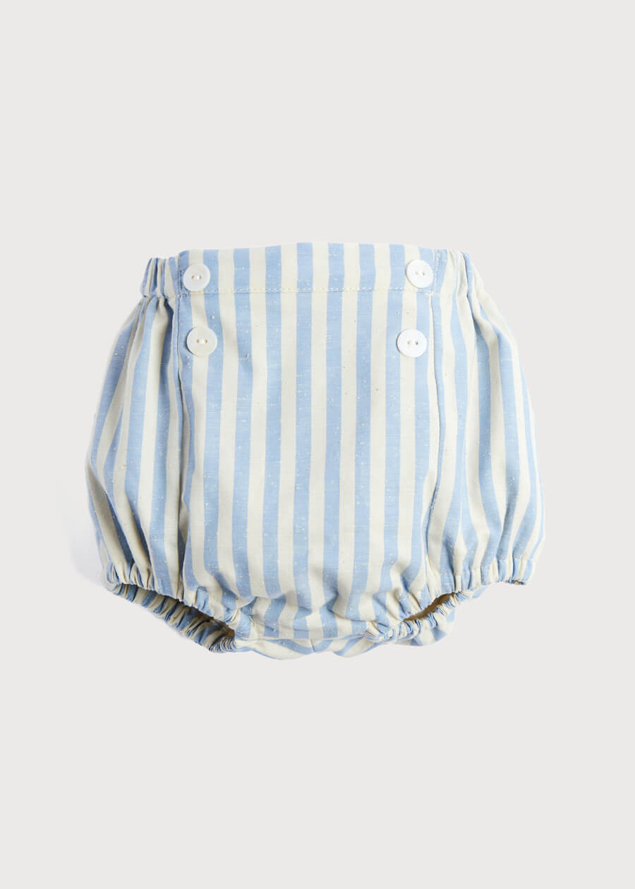 Classic Striped Bloomer in Sky Blue (3mths-3yrs) Bloomers from Pepa London US