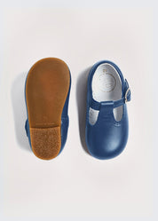 T-Bar Baby Shoes in Blue (20-26EU) Shoes from Pepa London US