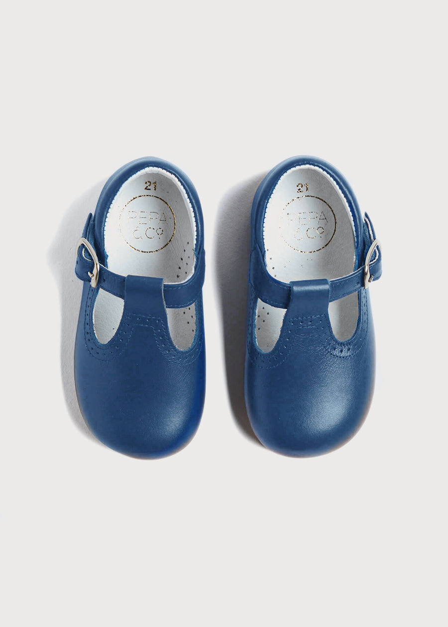 T-Bar Baby Shoes in Blue (20-26EU) Shoes from Pepa London US