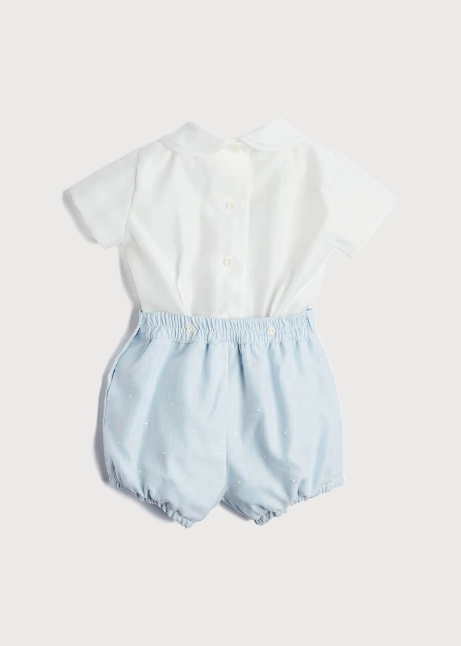 Peter Pan Collar Two Piece Set in Pale Blue (3mths-4yrs) Sets from Pepa London US