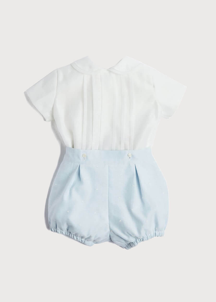 Peter Pan Collar Two Piece Set in Pale Blue (3mths-4yrs) Sets from Pepa London US