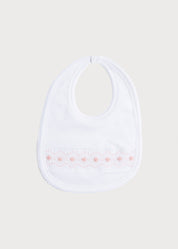 Pink Hand Smocked Bib Accessories  from Pepa London US