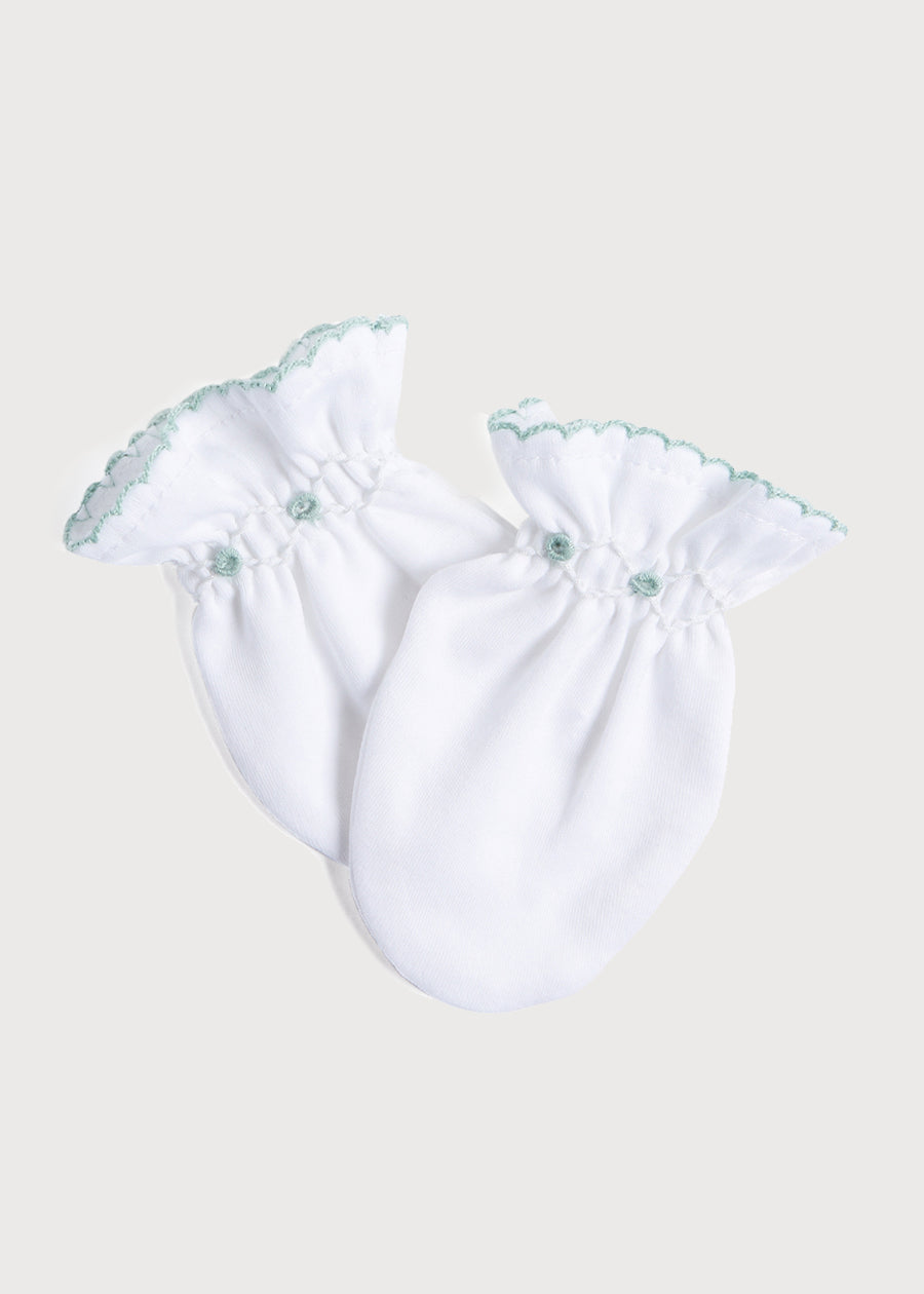 Green Hand Smocked Mittens Accessories  from Pepa London US