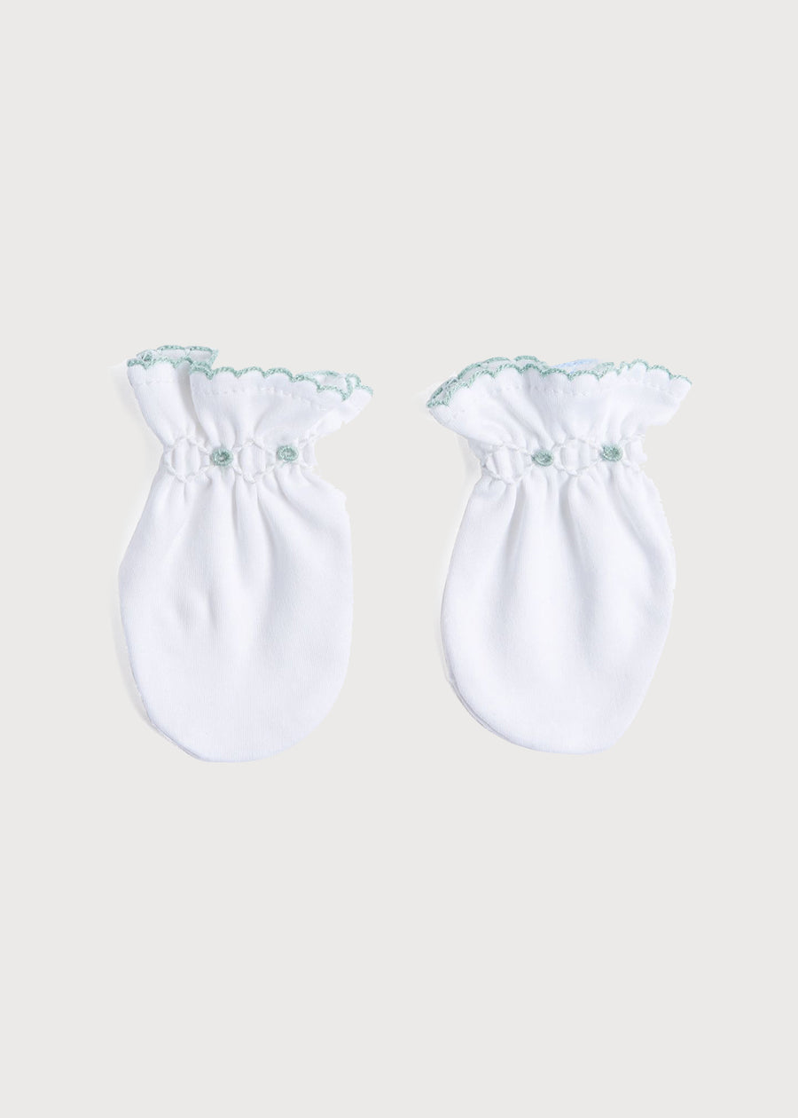 Green Hand Smocked Mittens Accessories  from Pepa London US