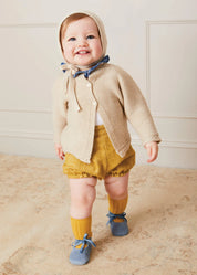 Ribbed Knee-High Socks In Mustard (3mths-10yrs) Socks from Pepa London US