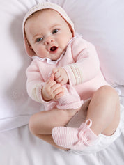 Piculina Trim Cotton Bodysuit in White (1mths-3yrs) Tops & Bodysuits from Pepa London US
