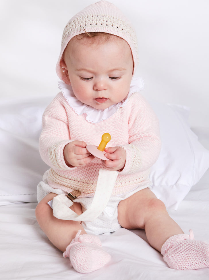 Piculina Trim Cotton Bodysuit in White (1mths-3yrs) Tops & Bodysuits from Pepa London US
