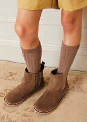 Suede Ankle Boots in Brown (24-34EU) Shoes from Pepa London US