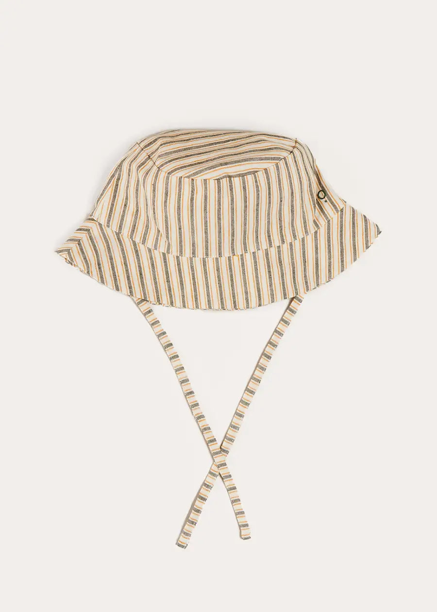 Holland Striped Sun Hat in Green (XS-M) ACCESSORIES from Pepa London US