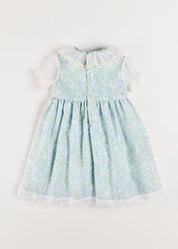 The Regency Floral Organza Dress in Green (2-10yrs) Dresses from Pepa London US