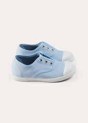 Canvas Plimsolls in Blue (20-35EU) SHOES from Pepa London US
