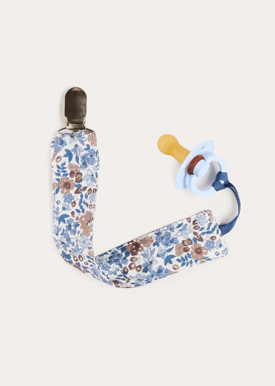 Beatrice Floral Dummy Clip Dummy Clip in Blue (OS) Accessories from Pepa London US