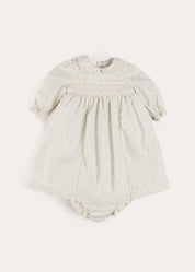 Betsy Floral Lace Detail Dress in Blue (1mth-12mths) Dresses from Pepa London