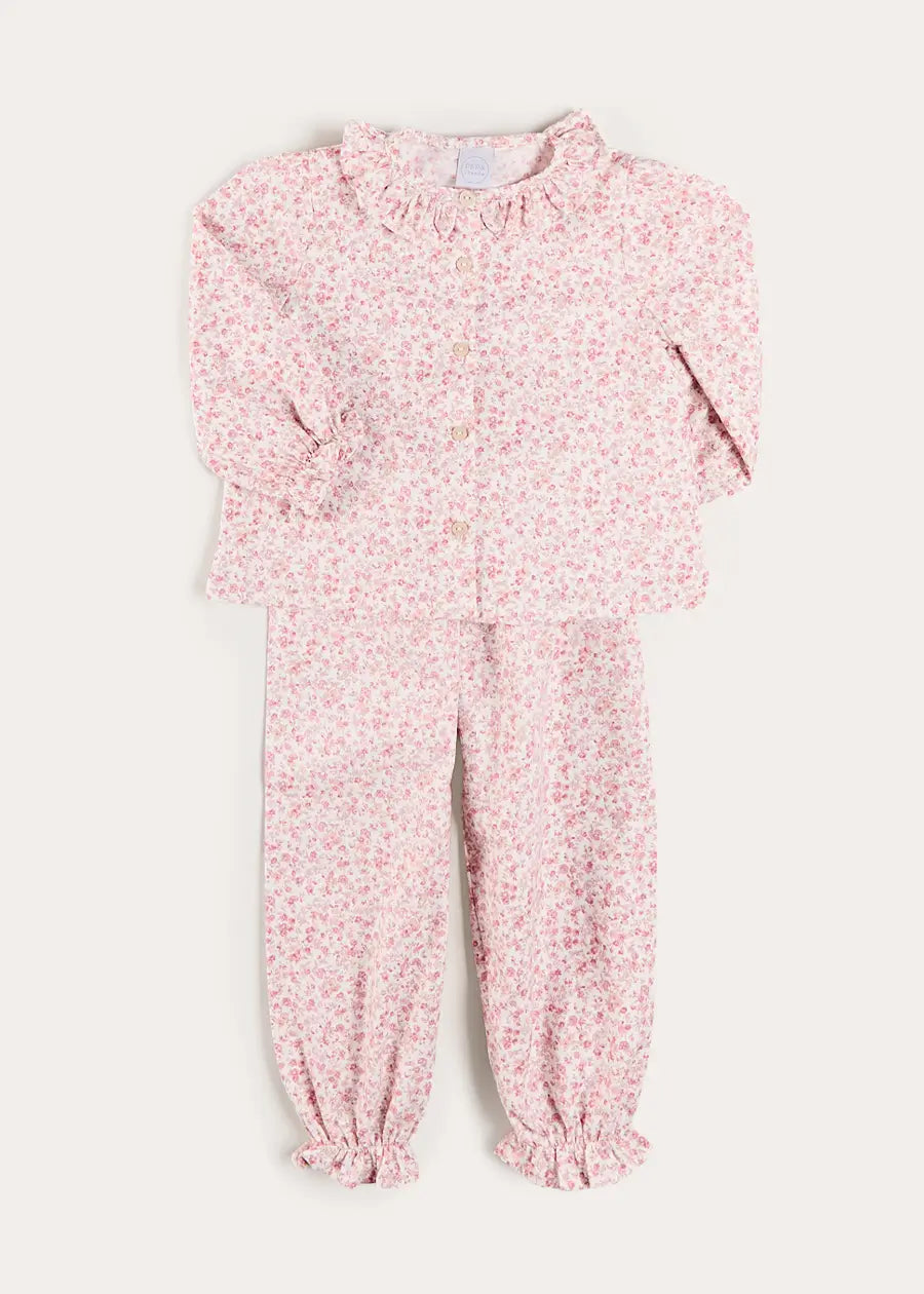 Jane Floral Pyjamas in Pink (18mths-10yrs) Nightwear from Pepa London US