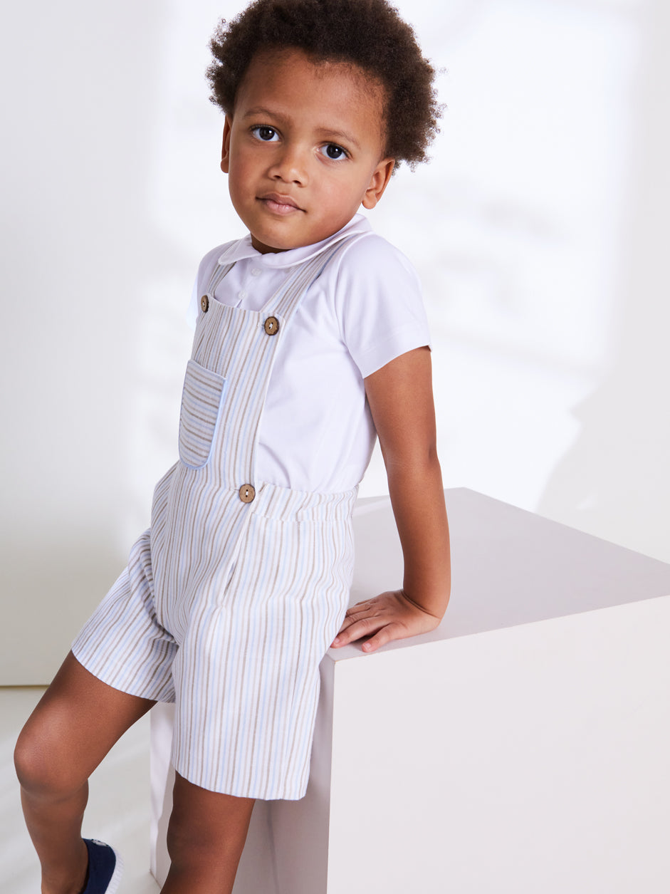 Button Detail Cotton Top in White (2-6yrs) Tops & Bodysuits from Pepa London US