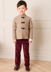 Corduroy Five Pocket Trousers in Burgundy (4-10yrs) Trousers from Pepa London US