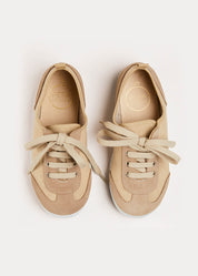 Lace Up Plimsolls in Taupe (24-35EU) Shoes from Pepa London US
