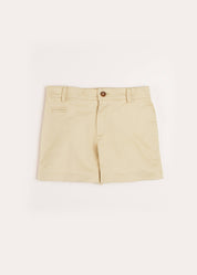 Plain Chino Shorts in Camel (4-10yrs) Shorts  from Pepa London US