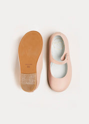 Leather Mary Jane Shoes in Pink (24-34EU) Shoes from Pepa London US