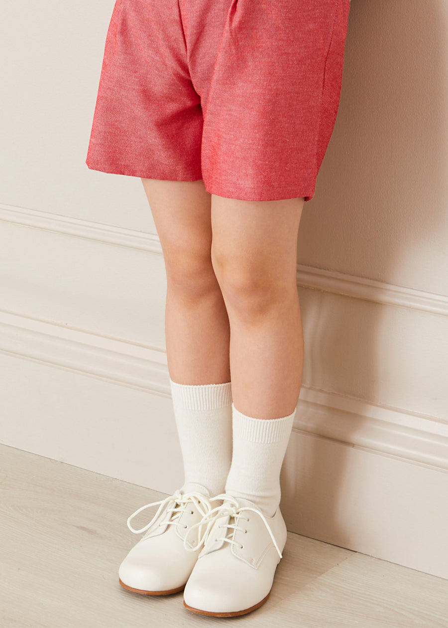 Boy's Ivory leather celebration shoes (20-34EU) Shoes from Pepa London US