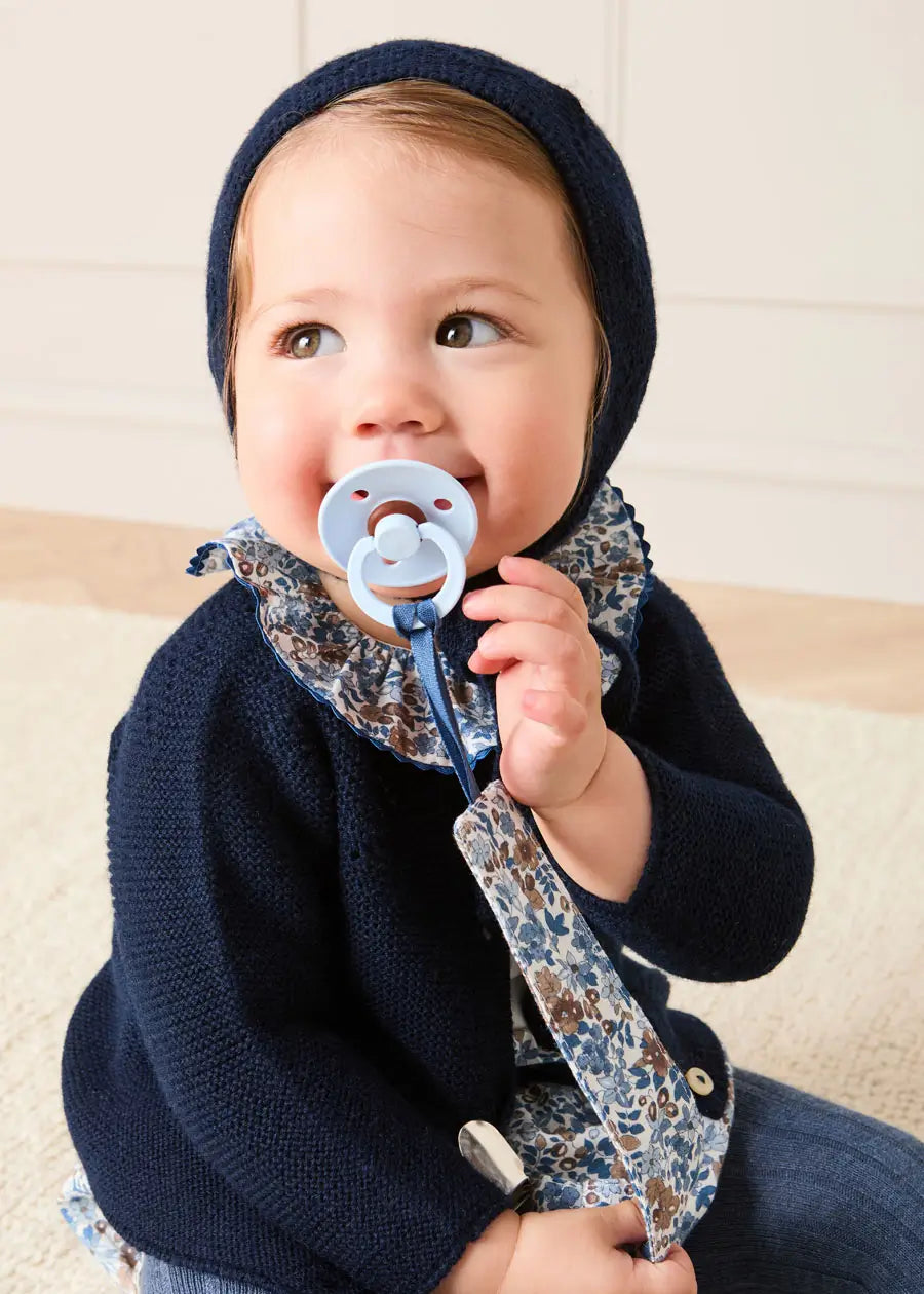 Beatrice Floral Dummy Clip Dummy Clip in Blue (OS) Accessories from Pepa London US