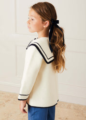 Mariner Collar Pocket Detail Jacket In Cream (4-10yrs) COATS from Pepa London US