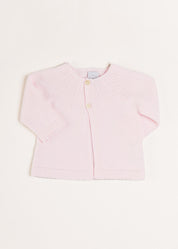 Openwork Detail Baby Cardigan in Pink (1-12mths) Knitwear from Pepa London US