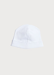 Newborn Bonnet with Rocking Horse Embroidery Blue (0-3mths) Knitted Accessories from Pepa London US