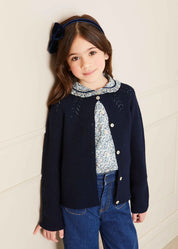 Soft Denim Wide Leg Trousers in Denim Blue (3-10yrs) Trousers from Pepa London US