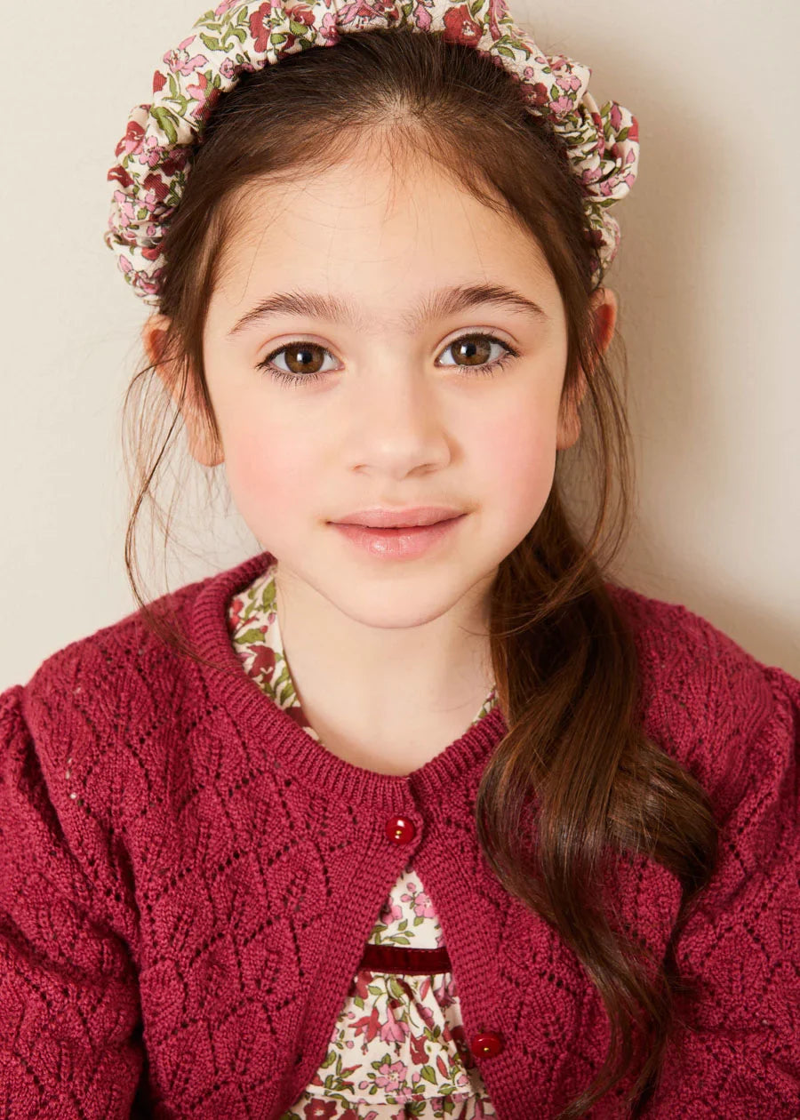 Daphne Floral Hairband in Raspberry Hair Accessories from Pepa London US