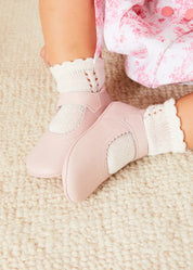 Mary Jane Pram Shoes in Pink (17-20EU) Shoes from Pepa London US