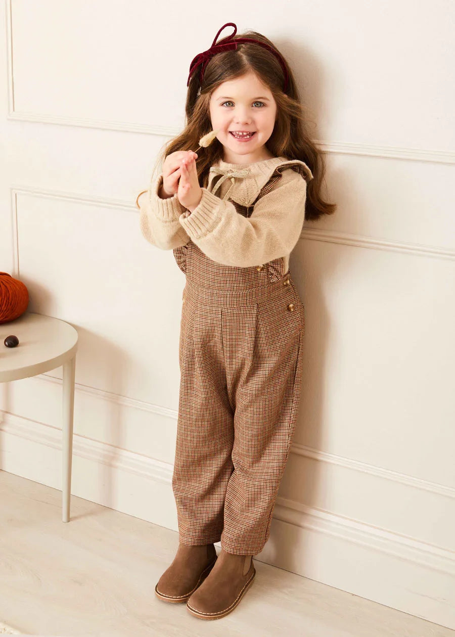 The Chester Puppytooth Dungarees Girl Look Look  from Pepa London US