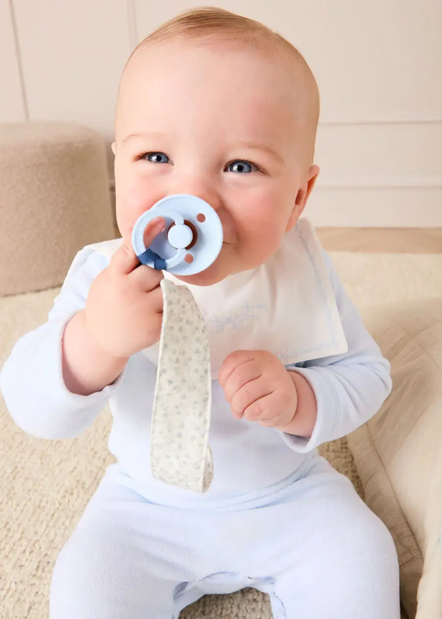 Betsy Floral Dummy Clip Dummy Clip in Baby Blue (OS) Accessories from Pepa London US