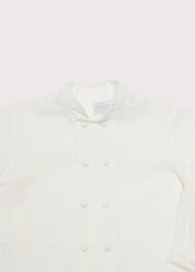 Boy's white double-breasted Mandarin collar shirt (12mths-10yrs) Shirts from Pepa London US