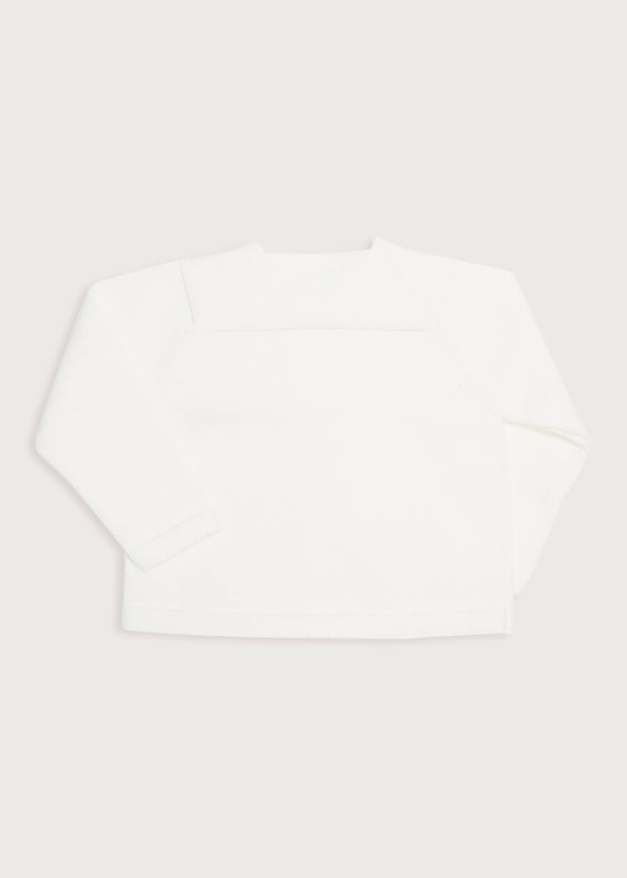 Boys Celebration Cardigan Ivory (2-8yrs) Knitwear from Pepa London US