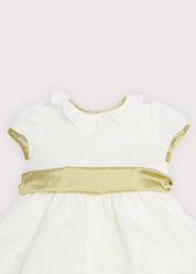 Flower Girl Ivory Dress with Green Silk Sash (6mths-10yrs) Dresses from Pepa London US