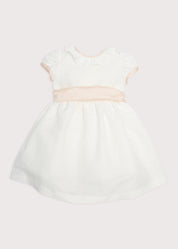 Flower Girl Ivory Dress with Pink Silk Sash (6mths-10yrs) Dresses from Pepa London US