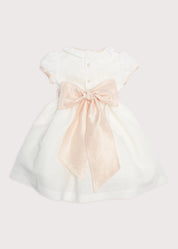 Flower Girl Ivory Dress with Pink Silk Sash (6mths-10yrs) Dresses from Pepa London US