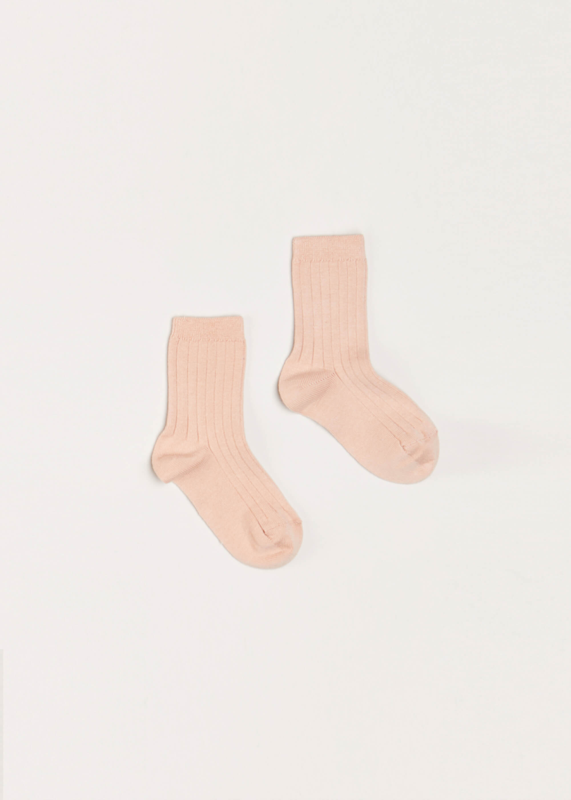 Ribbed Short Socks - Dusty Pink (0mths-10yrs) Socks from Pepa London US