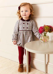 Burgundy Ribbed Tights (0mths-10yrs) Tights from Pepa London US